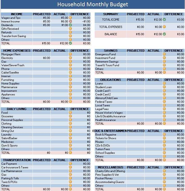 Monthly Bills Spreadsheet Template Excel Db excel