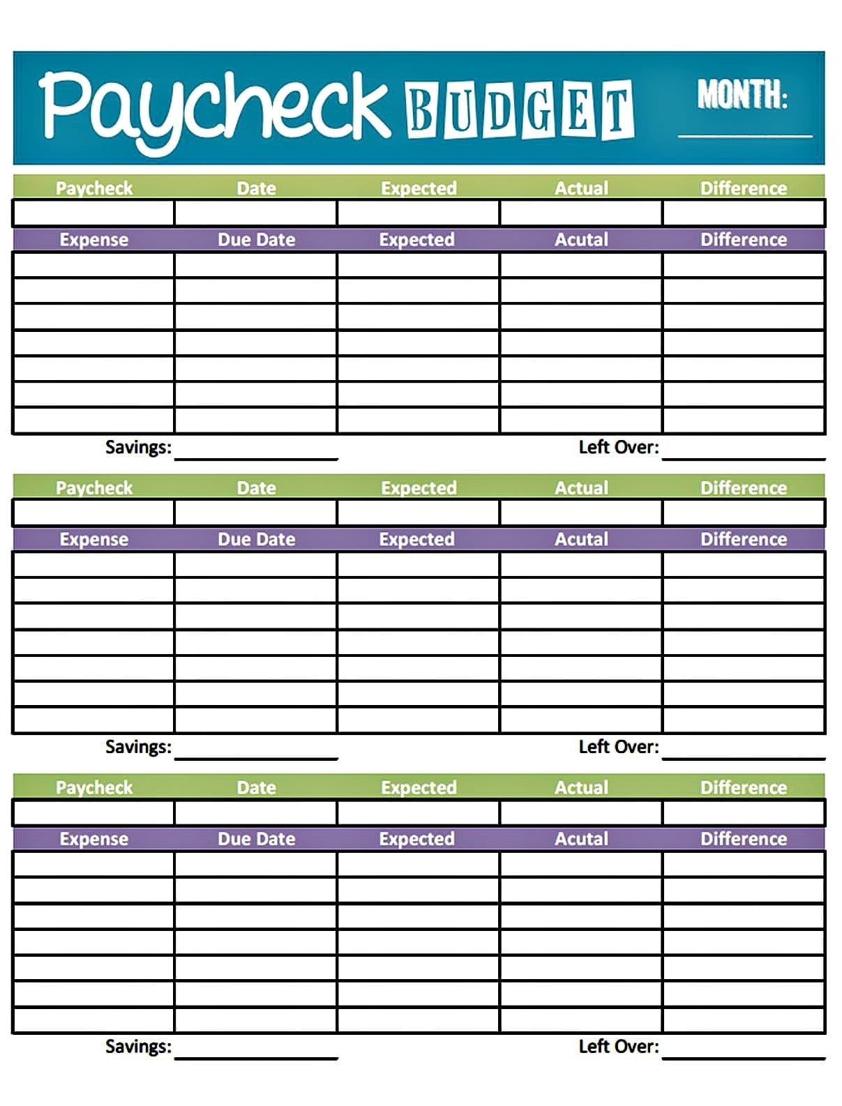 Monthly Budget Form Fillable Free Monthly Budget Spreadsheet Template 