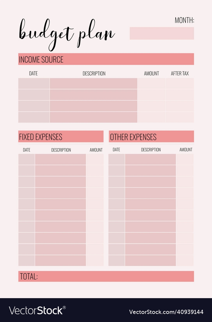 Monthly Budget Template Budget Planner Monthly Budget 44 OFF