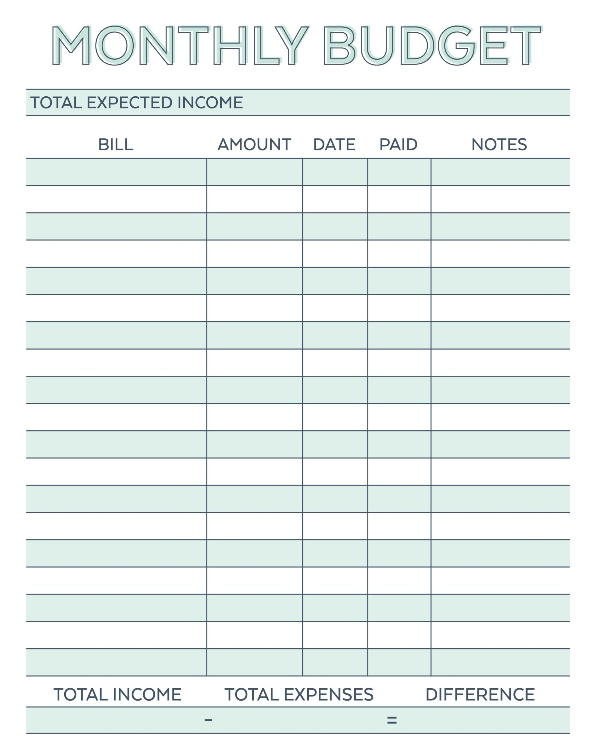 Monthly Budget Template In 2020 Budget Template Excel Vrogue co