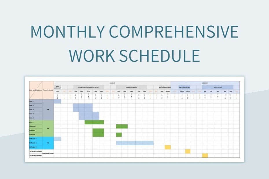 Monthly Cl Schedule Template Excel Infoupdate