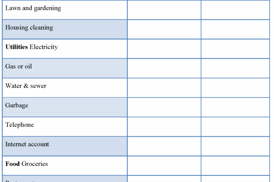 Monthly Expense Form Editable Forms Budget Sheets FREE Printable