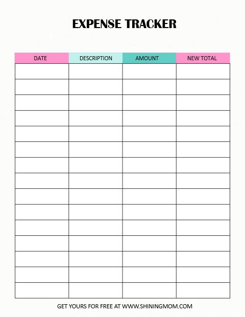 Monthly Expense Tracker Printable Photoswery