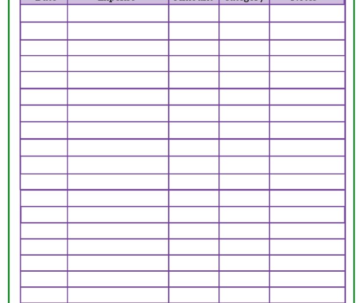 Monthly Expense Tracker Printable Template Business PSD Excel Word PDF