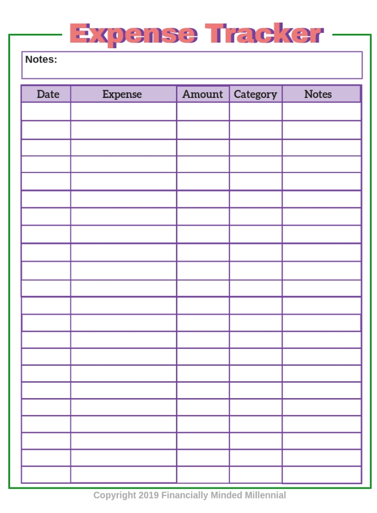 Monthly Expense Tracker Printable Template Business PSD Excel Word PDF