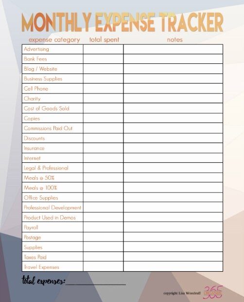 Monthly Expense Tracker Template Luxury Printable Monthly Expense