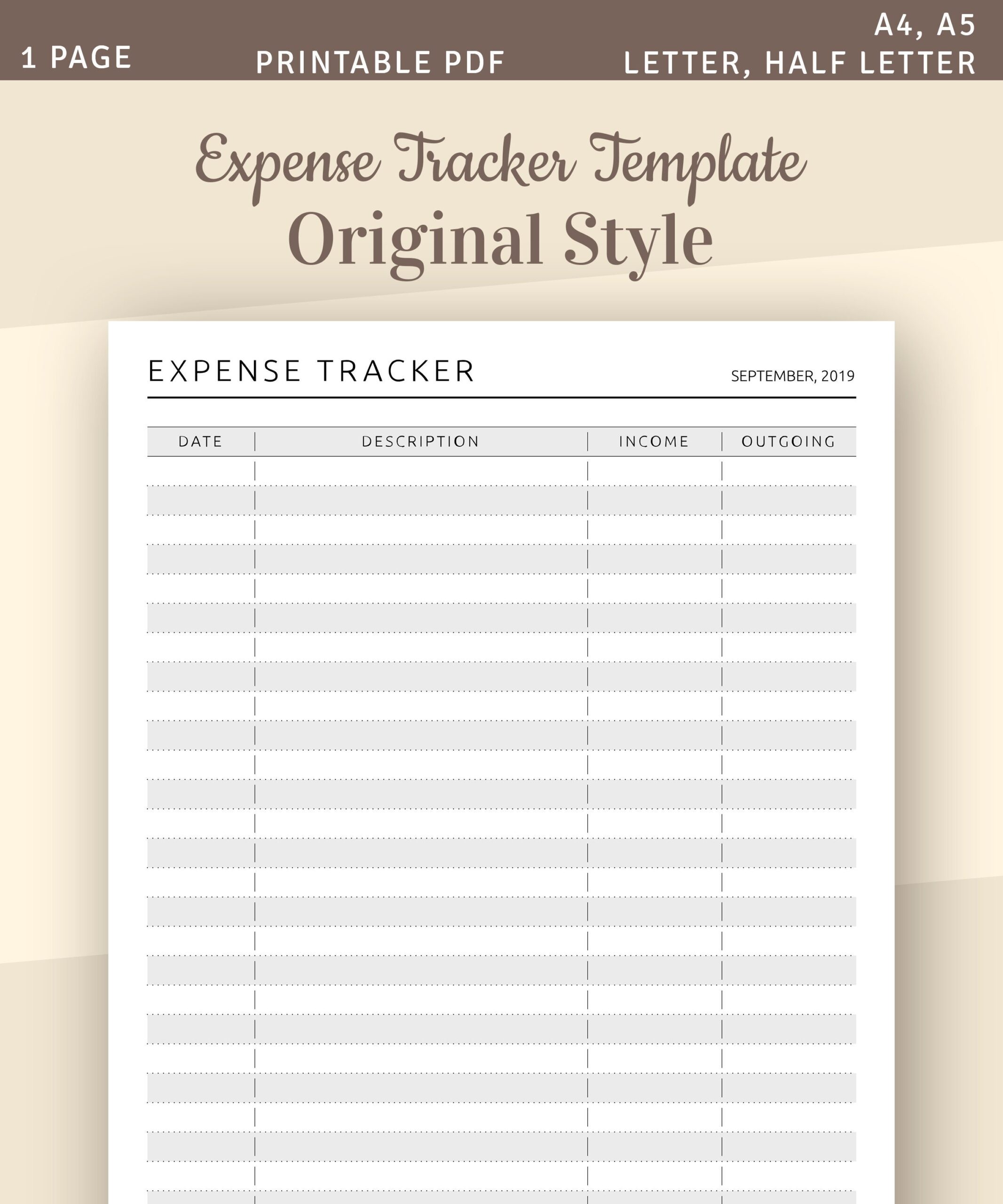Monthly Expense Tracker Template Printable Monthly Budget Income 