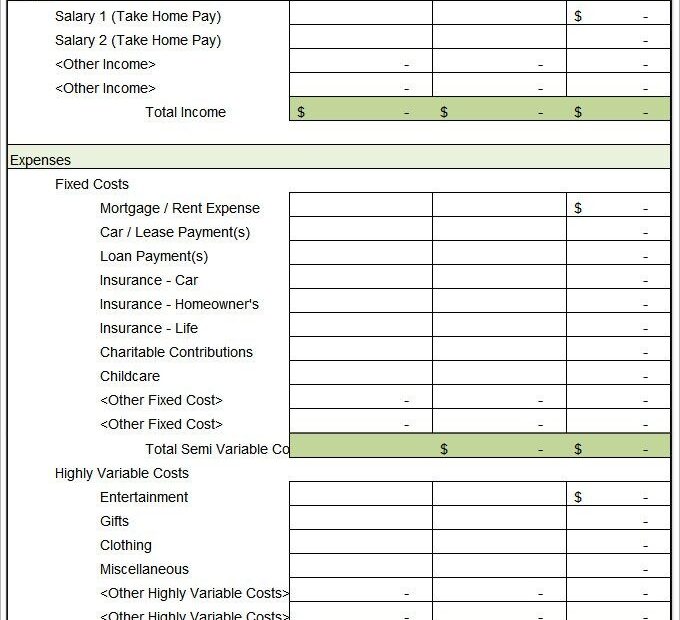 Monthly Household Budget Template 5 House Budget Template