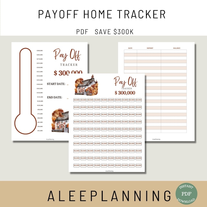 Morgage Loan Expense Tracker Printable Ballsfeet