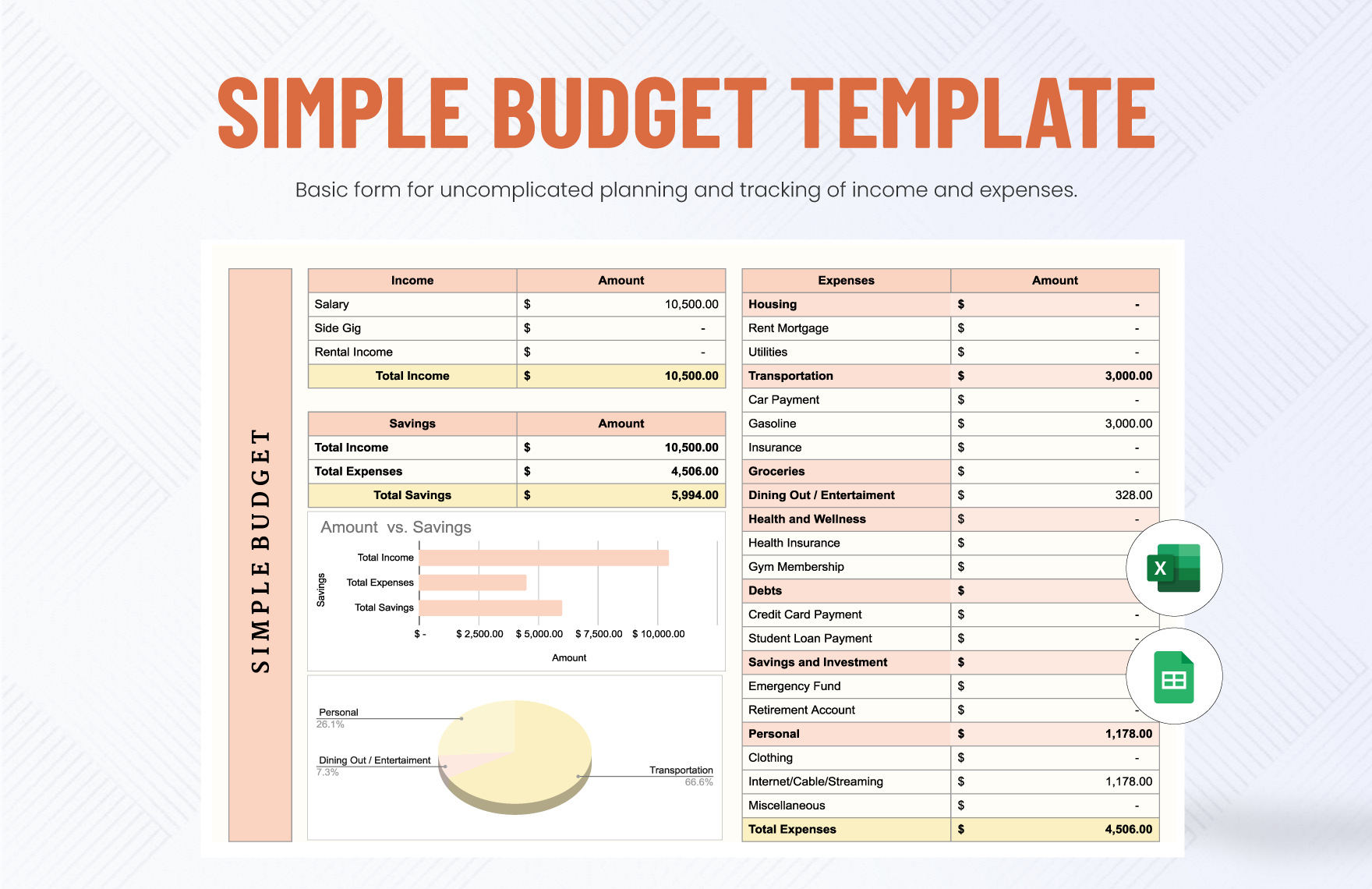 Page 2 Home Budget Templates In Excel FREE Download Template