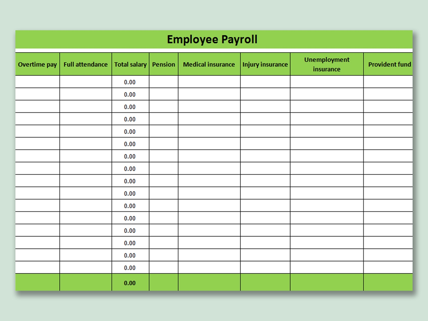 Payroll Excel Template Payroll Excel Template