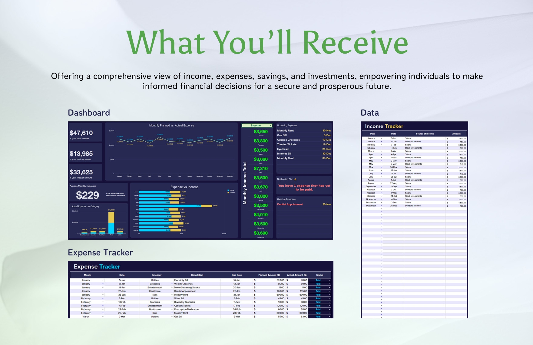 Personal Finance Dashboard Template In Excel Google Sheets Download 