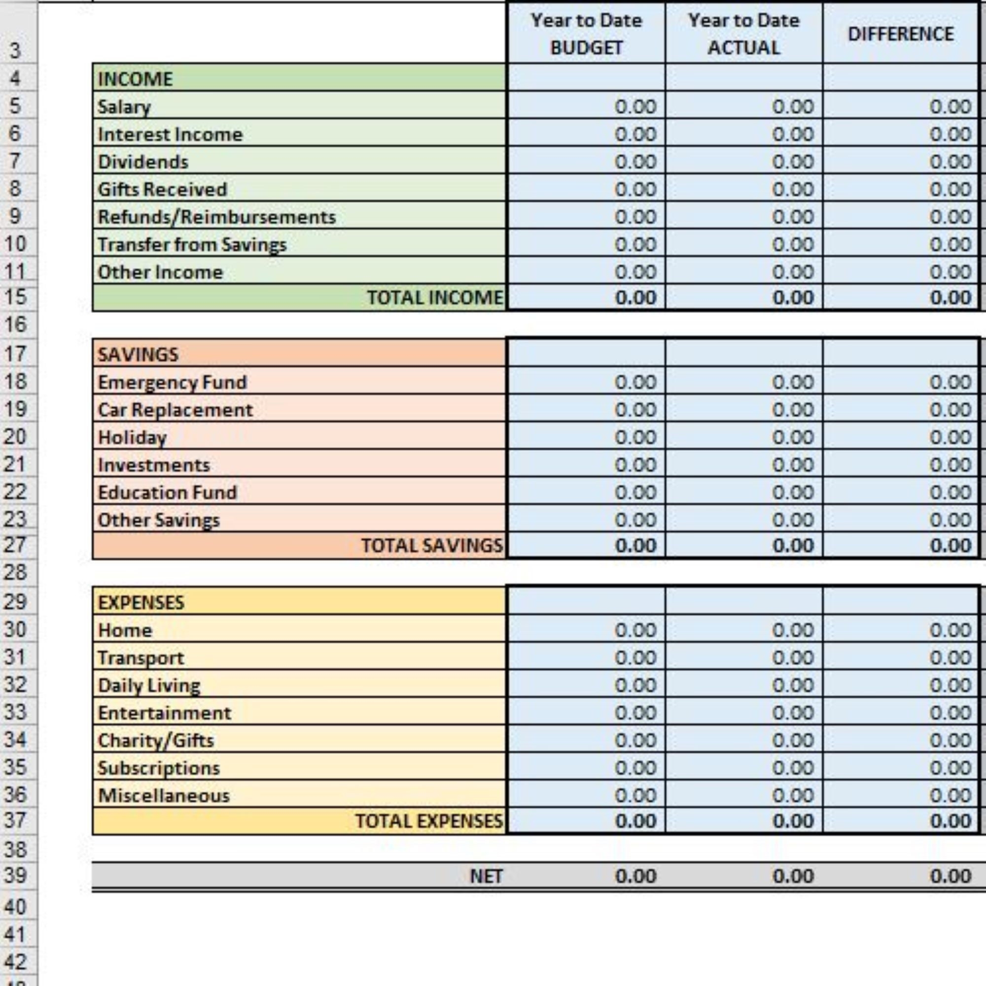 Personal Financial Statement Template Excel