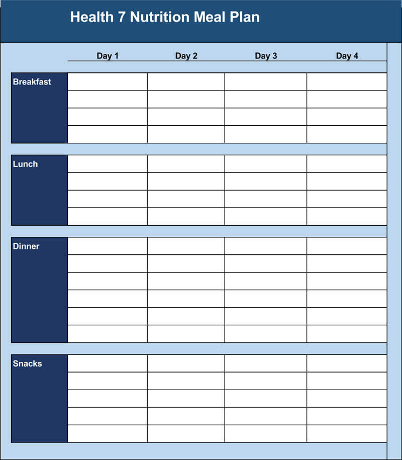 Plan Your Meals With These Free Weekly Daily Templates