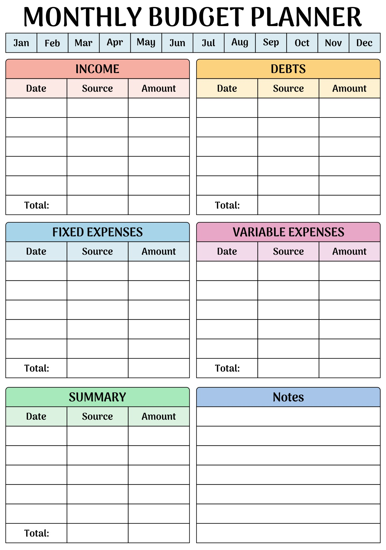 Printable Daycare Income And Expense Worksheet