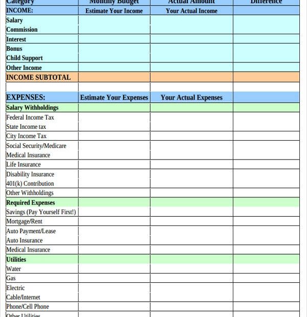 Printable Expense Report Template Boolcb