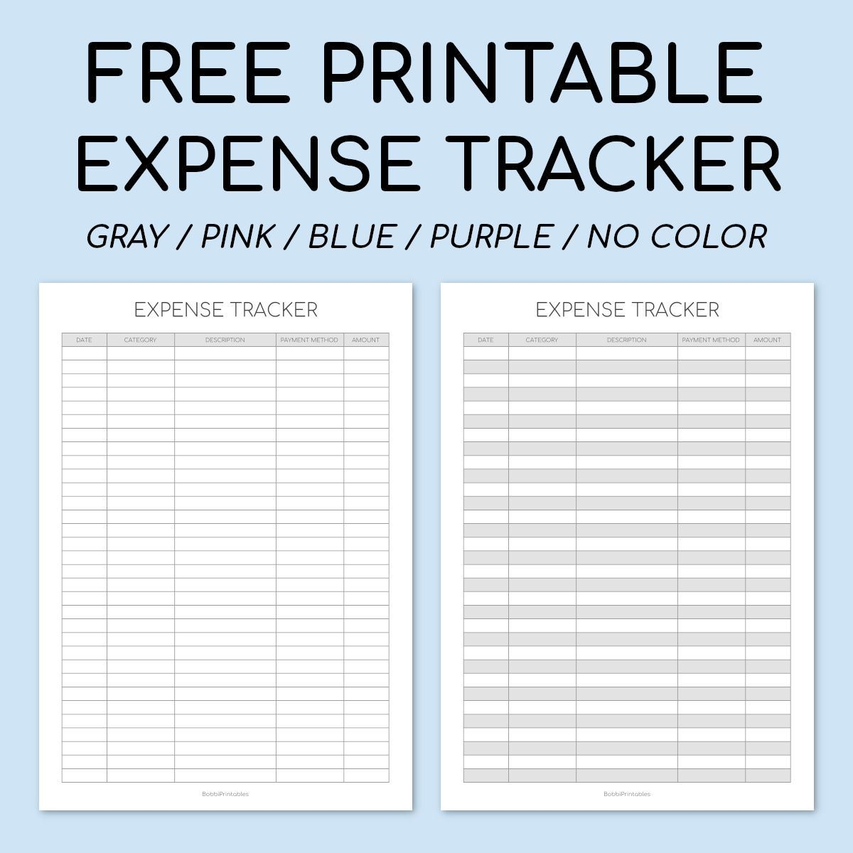 Printable Expense Tracker Artofit