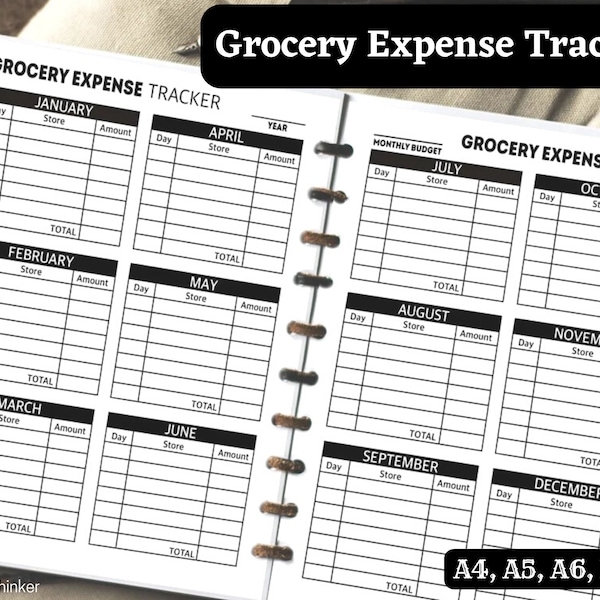 Printable Expense Tracker Grocery Irangolf