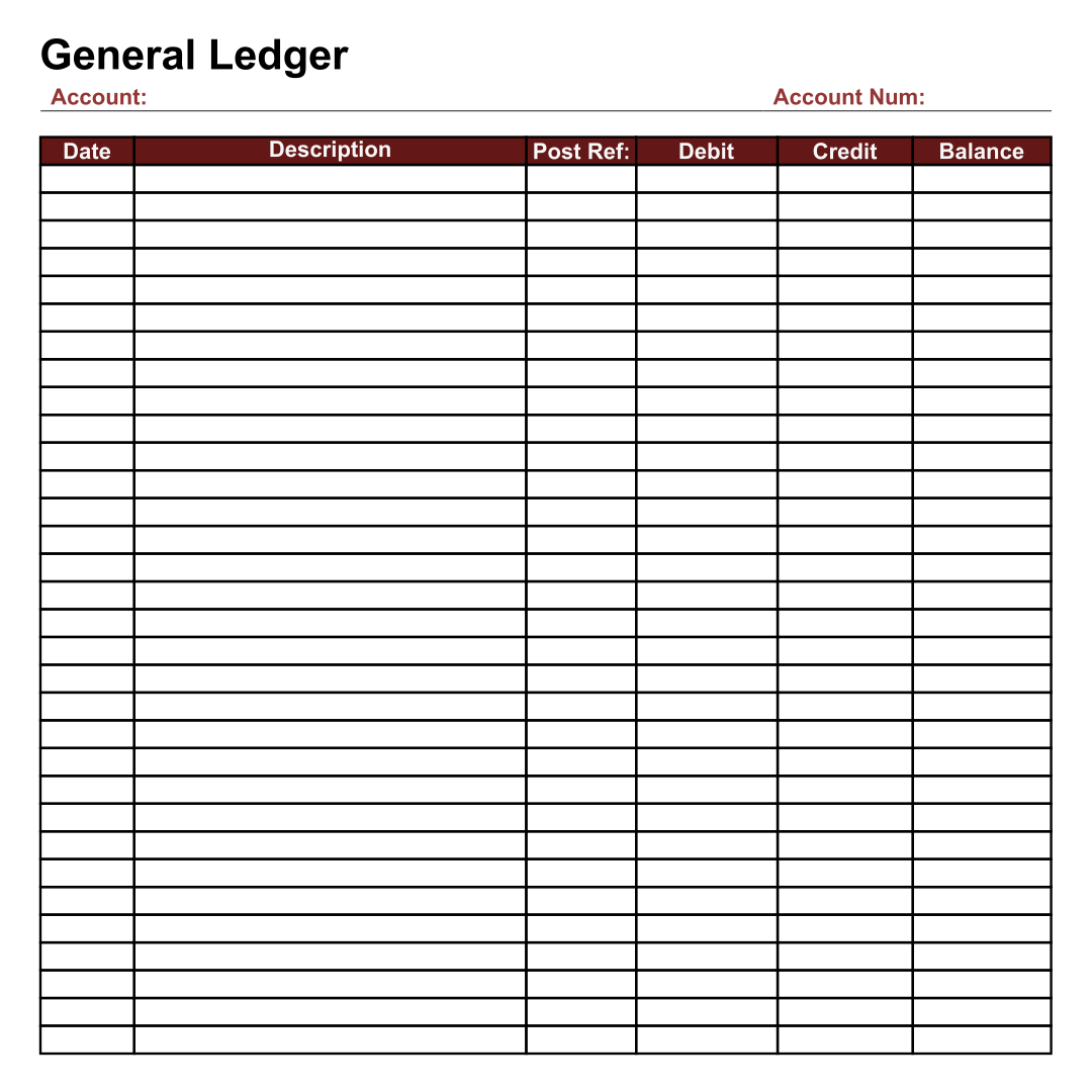 Printable General Ledger Sheet Balance Sheet Template Printable 