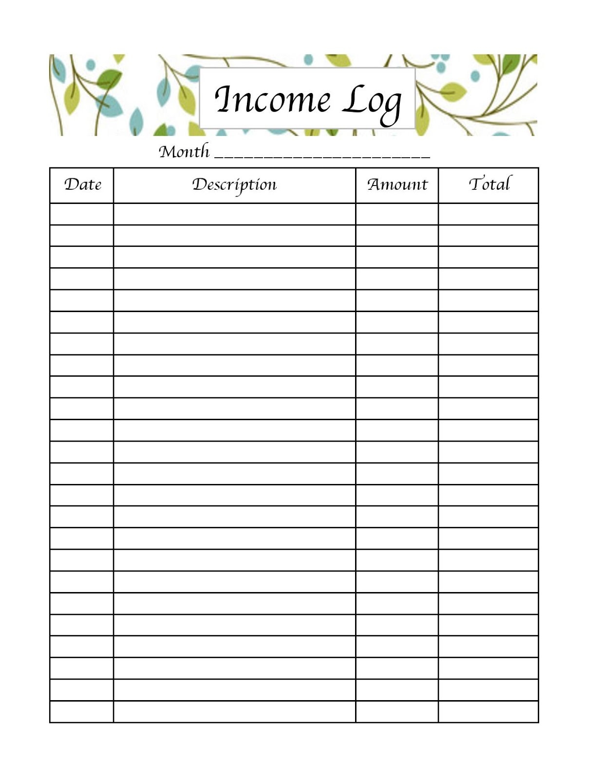 Printable Income Expense Forms Printable Forms Free Online Printable Income Expense Forms Printable Forms Free Online