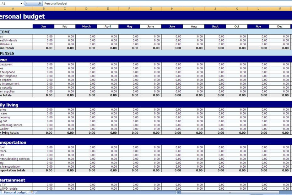 Printable Monthly Budget Template Monthly Spreadsheet Template Monthly