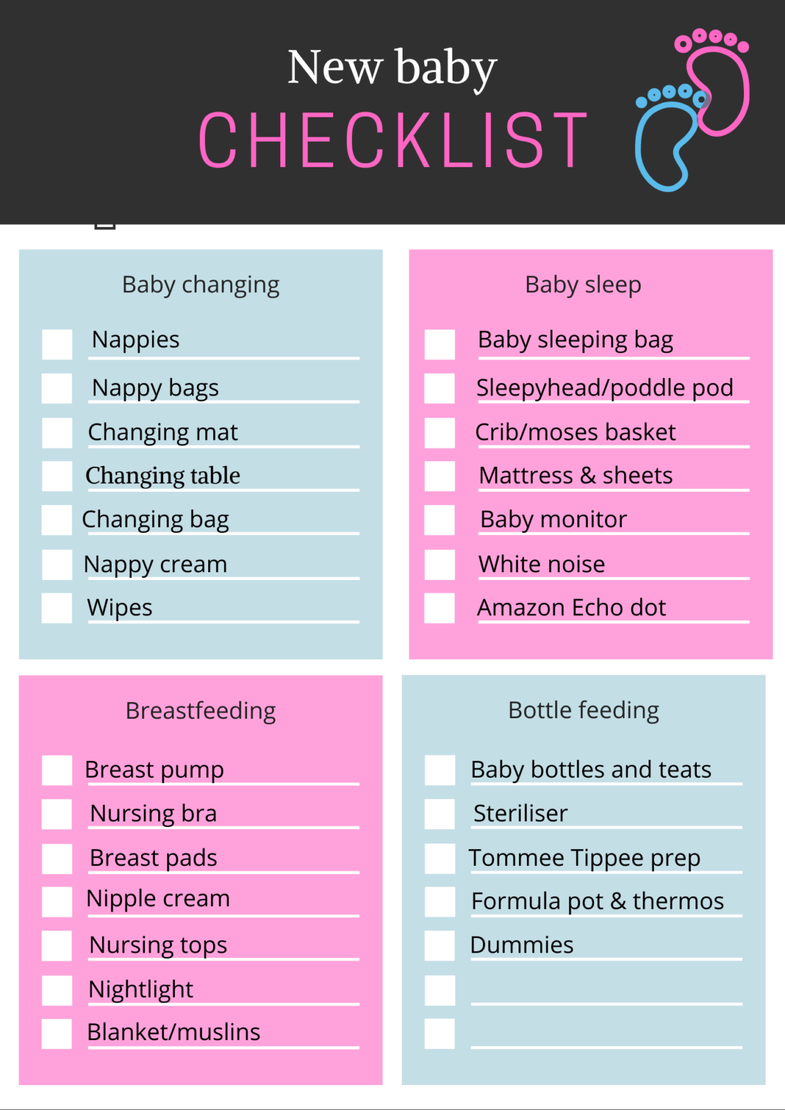Printable Newborn Checklist 49 OFF Www elevate in
