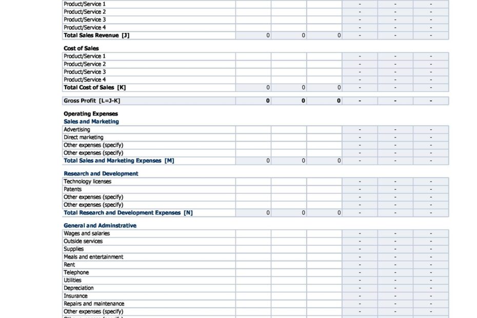 Printable Profit And Loss Statement Template Printable Templates Free