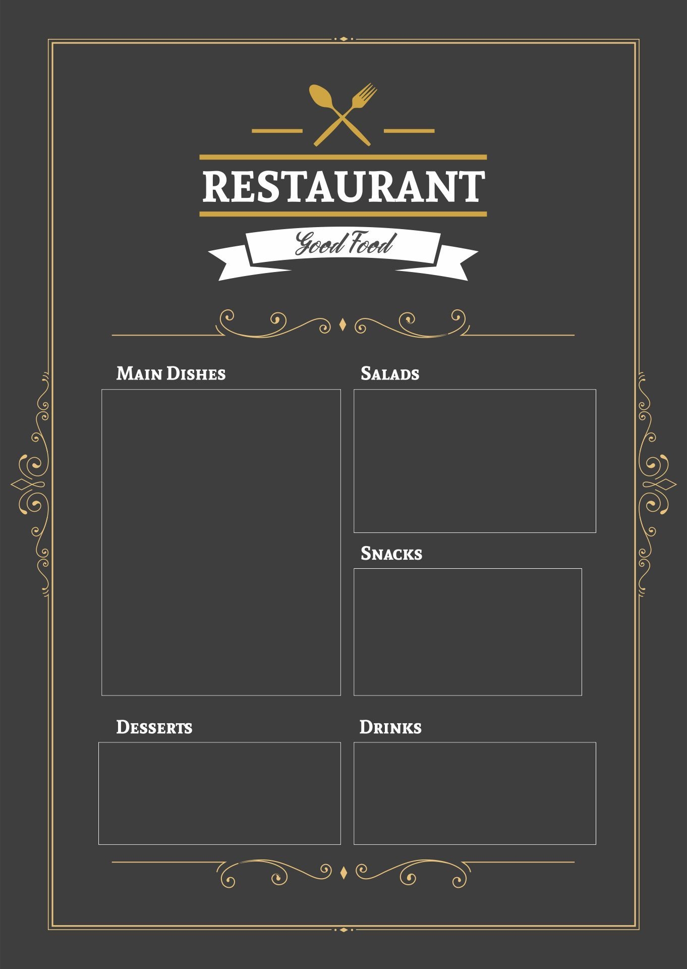 Printable Restaurant Menus With Prices Printable Word Searches
