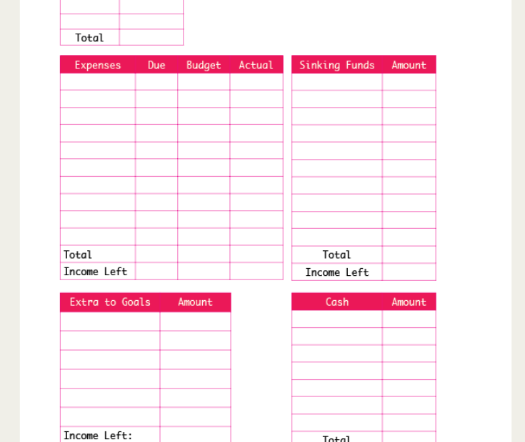 Printable Simple Monthly Budget Template Gasehall