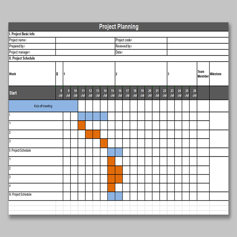 Project Planning Template Excel Free