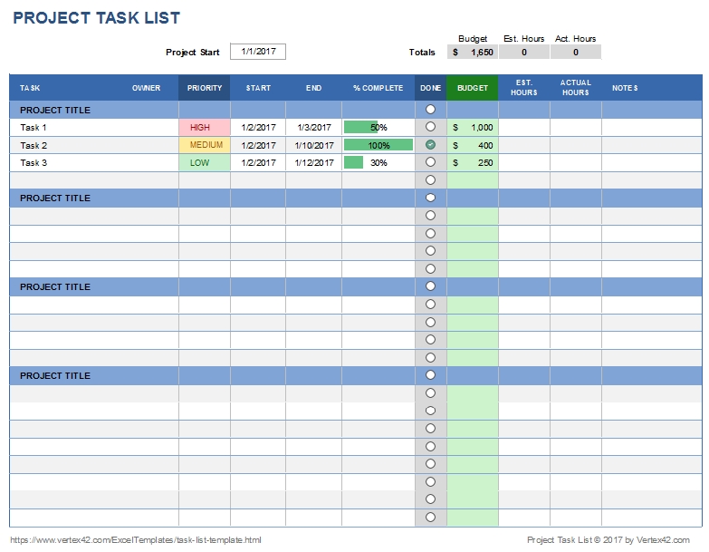 Project Task Tracker Excel Template Free Download At Tarvincentblog Blog