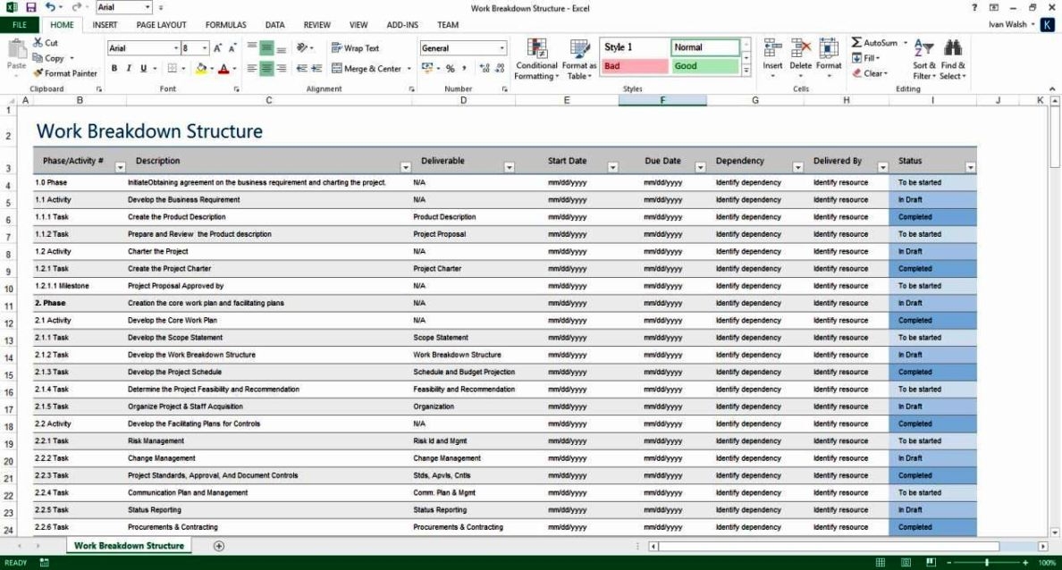Project Wbs Template Excel SampleTemplatess SampleTemplatess