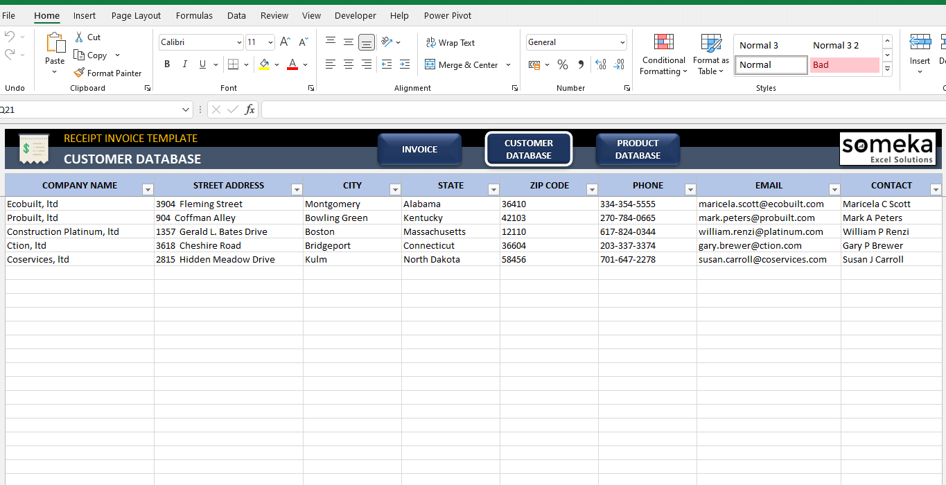 Receipt Excel Template Itemized Receipt Spreadsheet