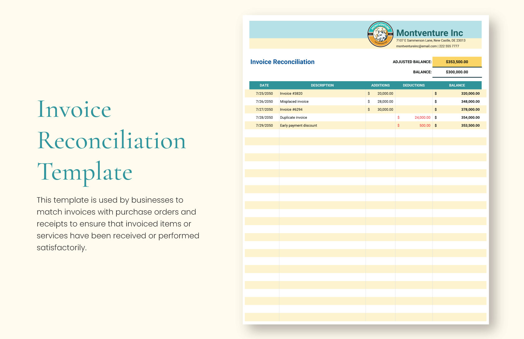 Reconciliation Excel Templates Spreadsheet Free Download Template