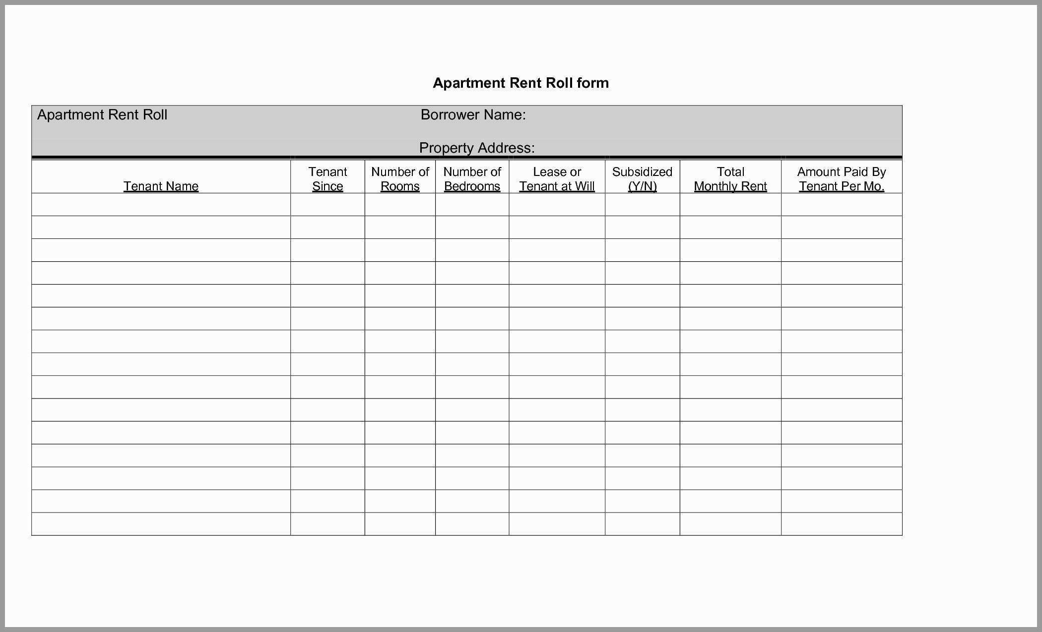 Rent Roll Template Using Vba Excel Dev onallcylinders
