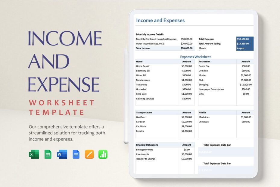 Rental Income And Expense Worksheet Fact Professional Worksheets