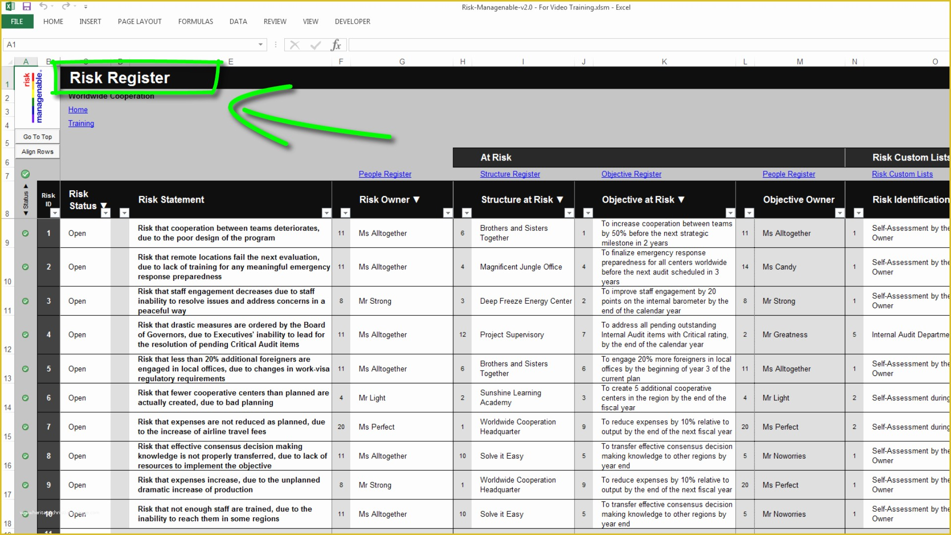 Risk Register Template Excel Free Download Of Excel Risk Heat Risk Map 
