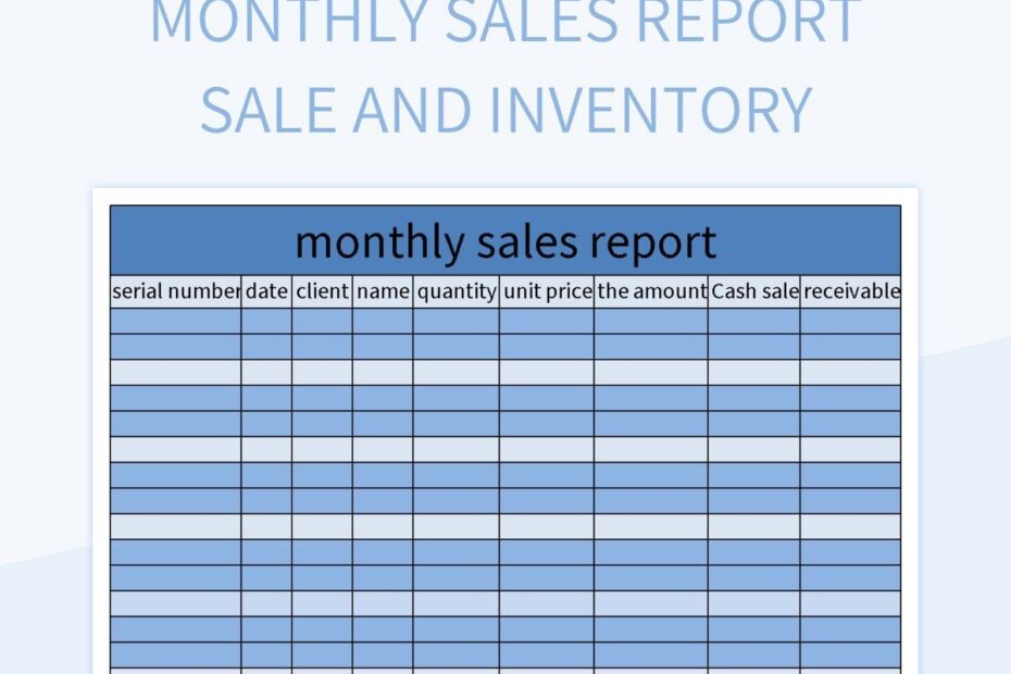Sales Excel Template