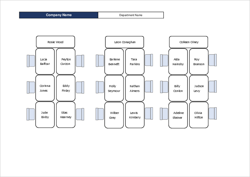 Seating Chart Template Excel