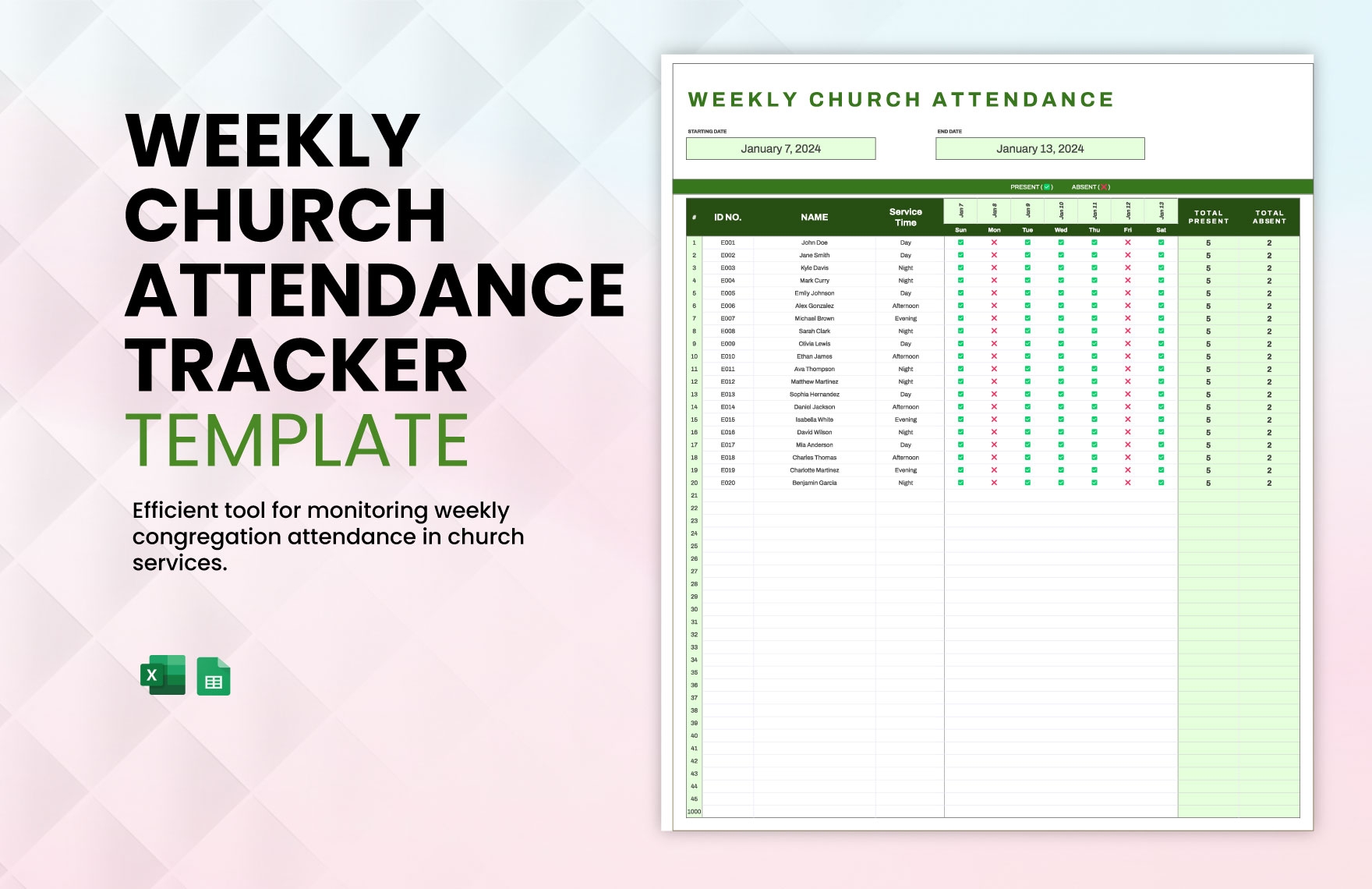 Sheet Attendance Templates In Google Sheets FREE Download Template Sheet Attendance Templates In Google Sheets FREE Download Template