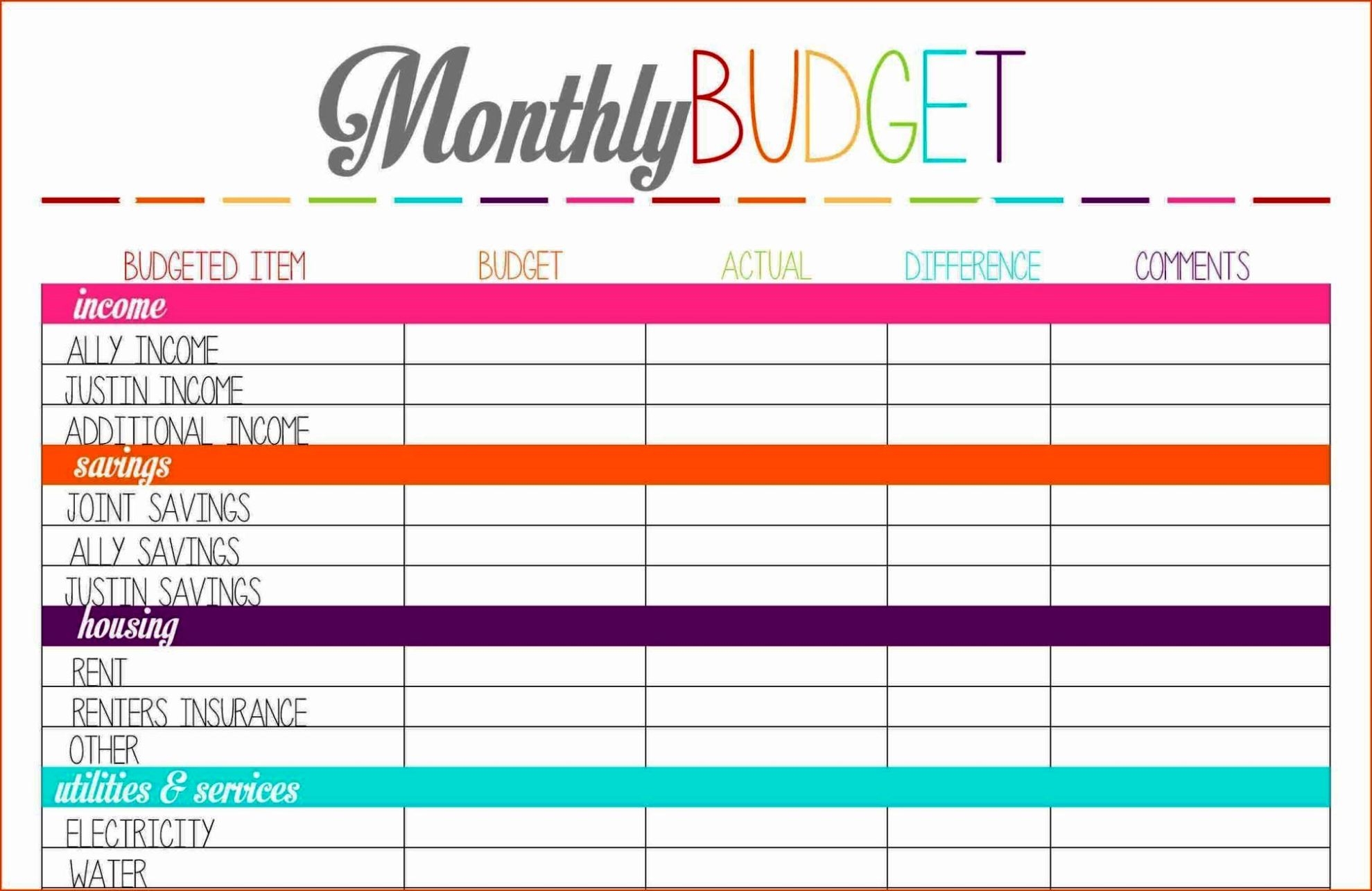 Simple Budget Template Lghor