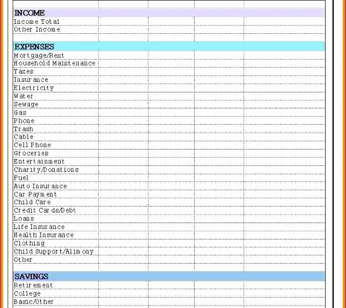 Simple Excel Budget Template