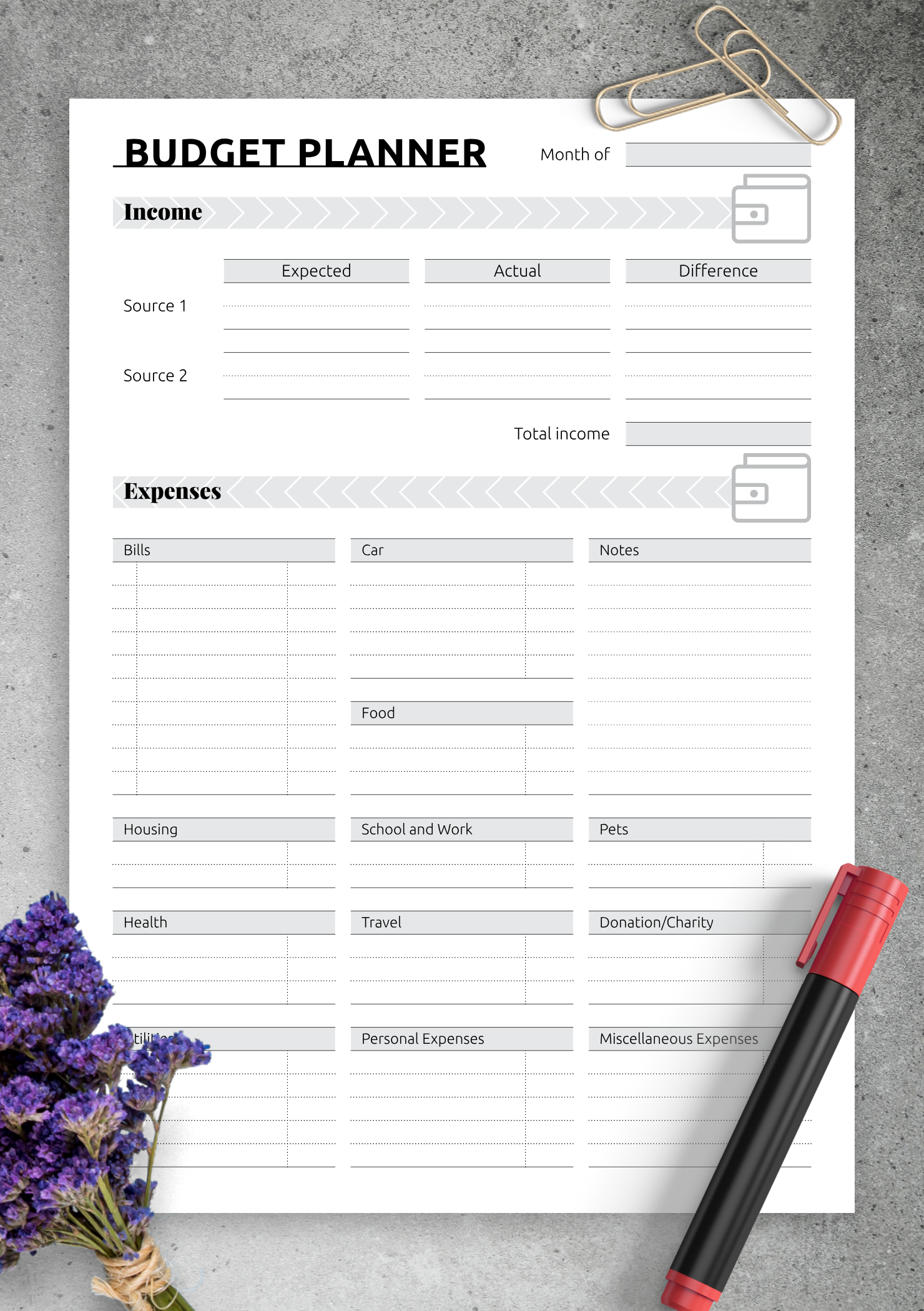 Simple Monthly Budget Template Printable Monthly Budg Vrogue co