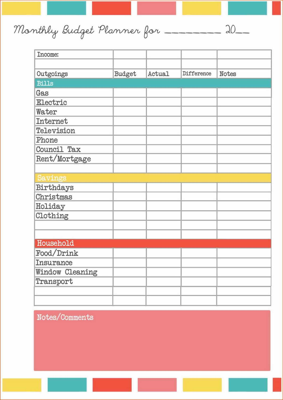 Simple Personal Expense Tracker Excel Template Crownasse