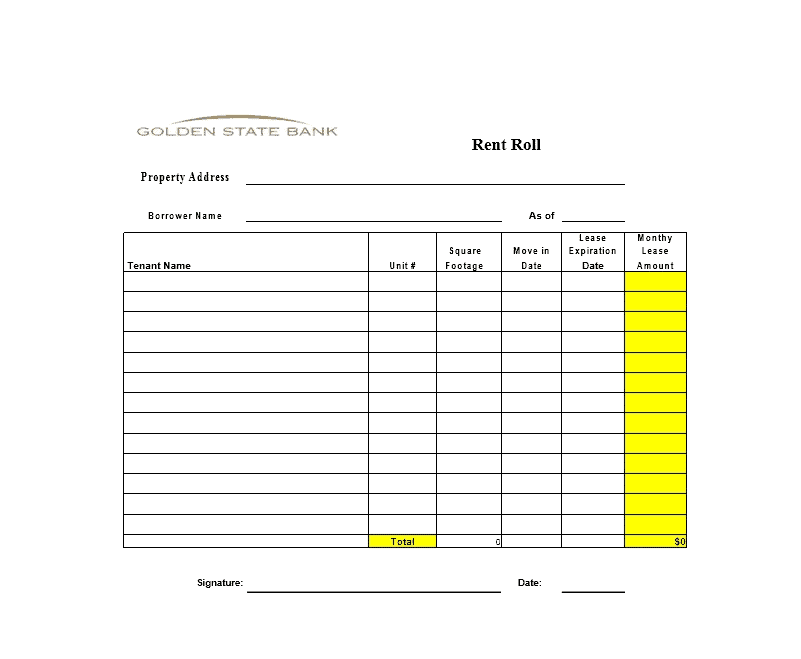 Simple Rent Roll Template Using Vba Excel Anatomy Drawing Lessons