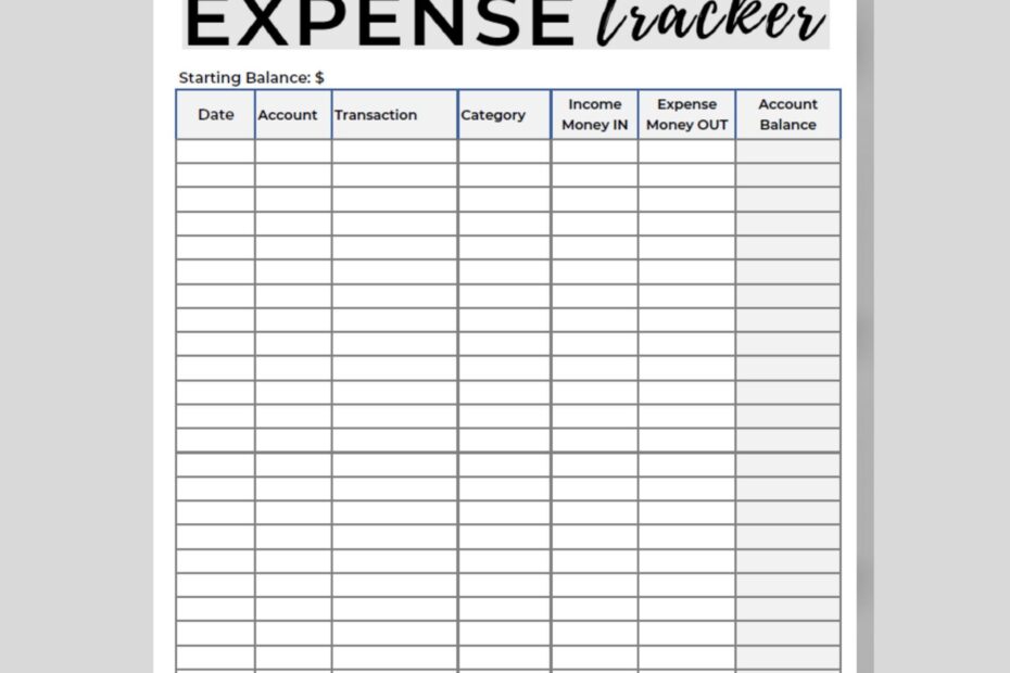 Small Business Expense Tracker Printable Dolfzombie