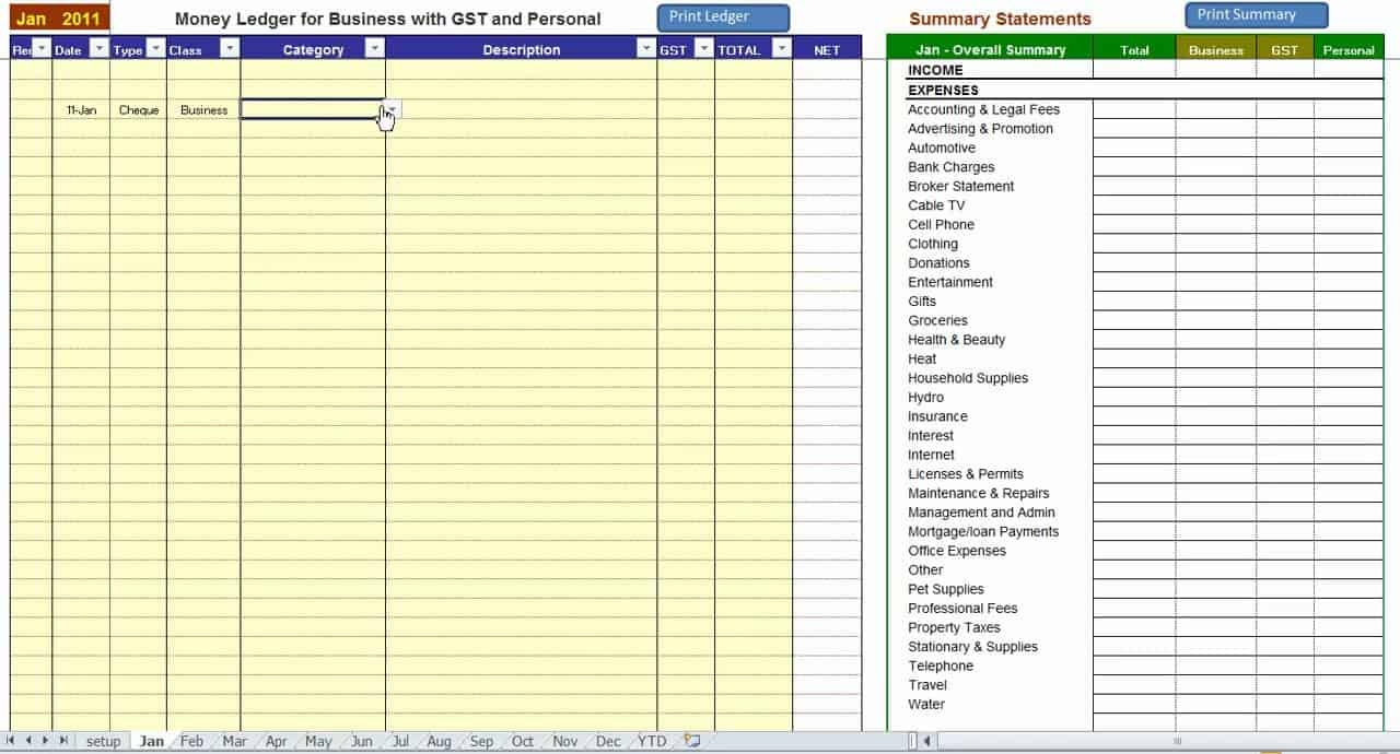 Small Business Expense Tracking Spreadsheet On How To Make A With Track 