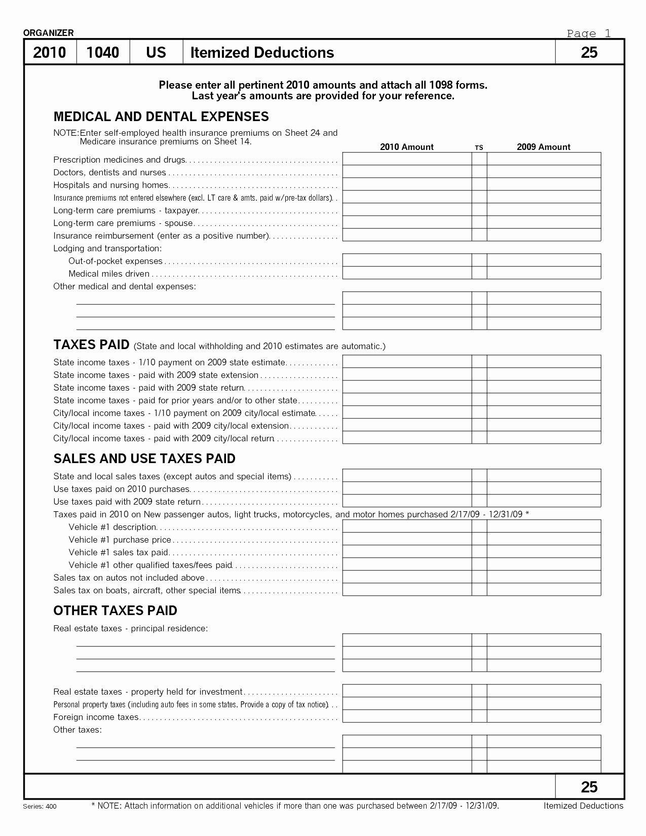 Small Business Expenses Printable Self Employed Tax Deductio