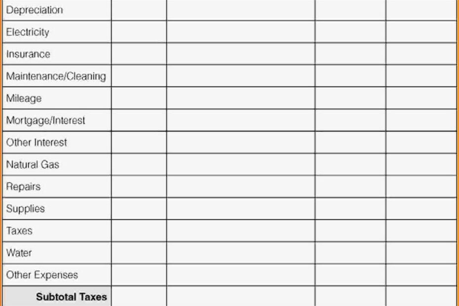 Small Business Expenses Spreadsheet In Free Business Expense