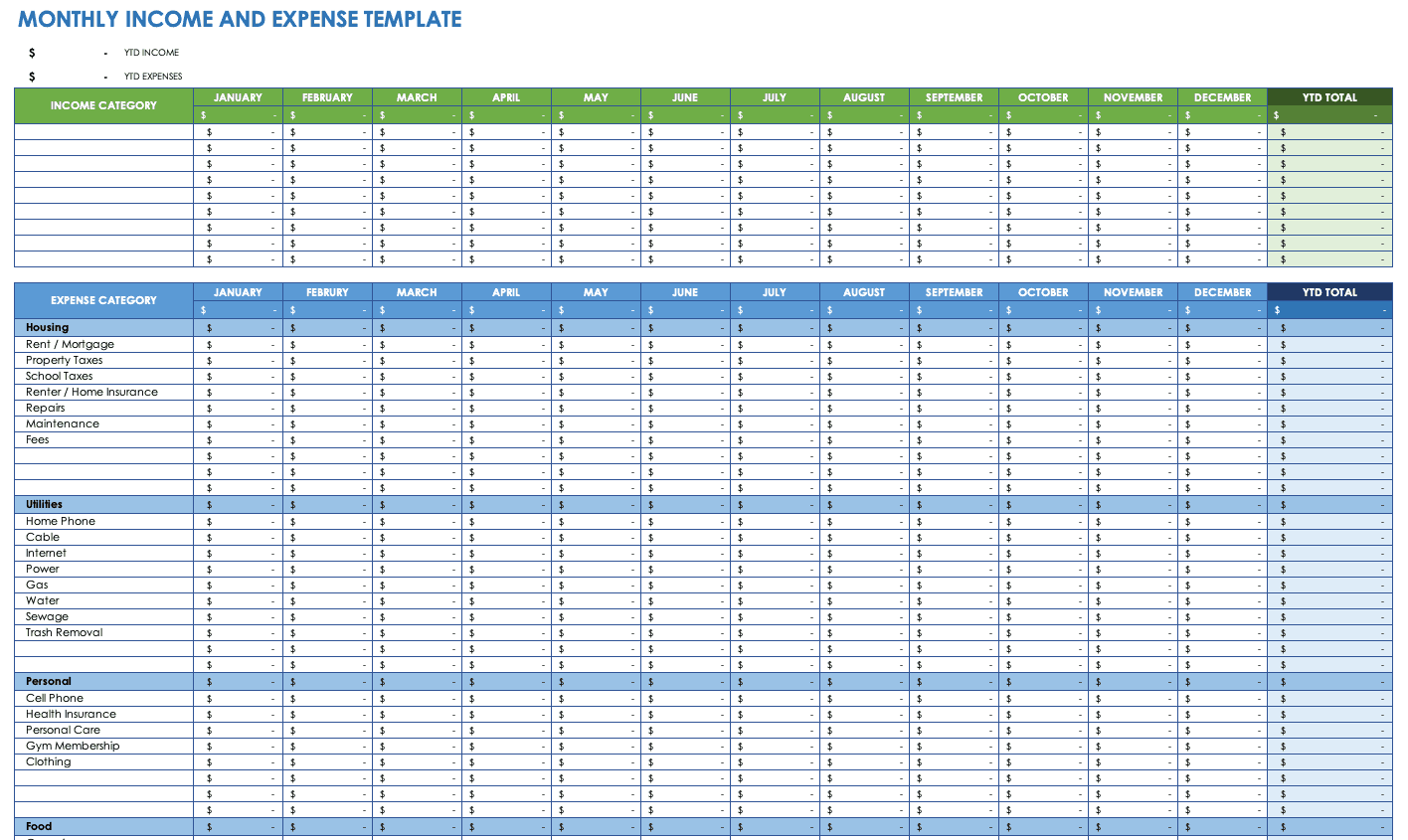 Small Business Expenses Spreadsheet Template PARAHYENA